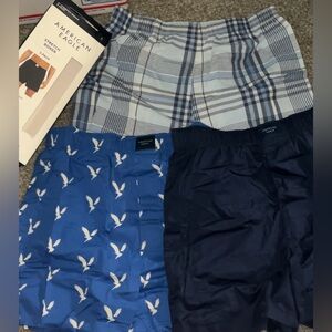 NWT AE Boxers
Stretch Boxer 3-Pack - light blue; Blue, blue plaid